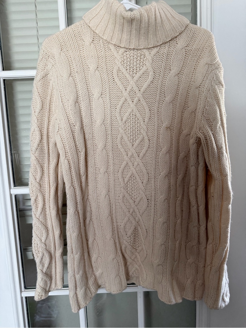 Eddie Bauer Cable Fisherman Knit TurtleNeck Sweater Size XL